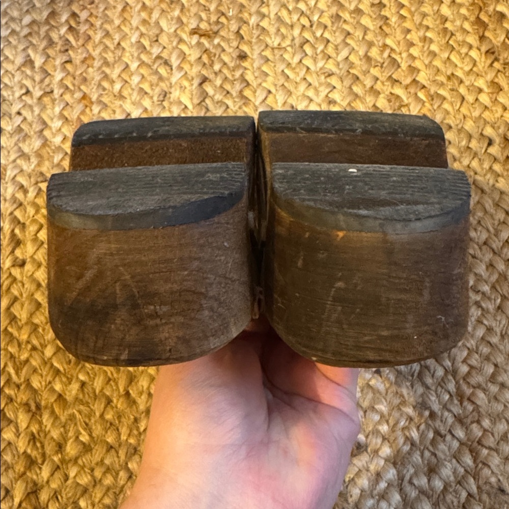 Lotta's From Stockholm 42 Wooden Taupe Nubuck Classic Leather Clogs - Picture 6 of 11